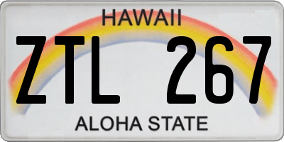 HI license plate ZTL267