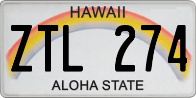 HI license plate ZTL274