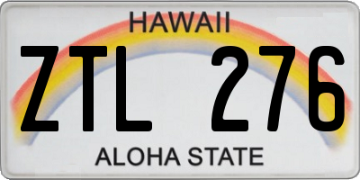 HI license plate ZTL276