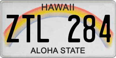 HI license plate ZTL284