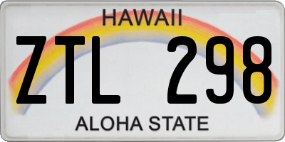 HI license plate ZTL298