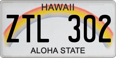 HI license plate ZTL302