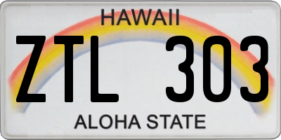 HI license plate ZTL303