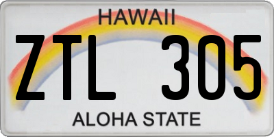 HI license plate ZTL305