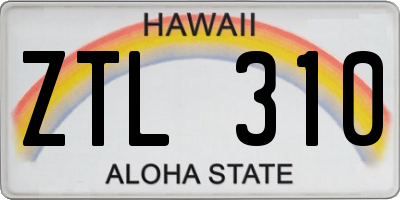 HI license plate ZTL310