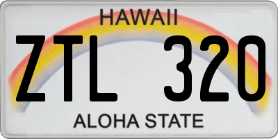 HI license plate ZTL320