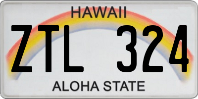 HI license plate ZTL324