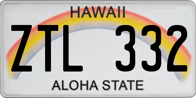 HI license plate ZTL332