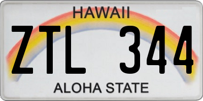 HI license plate ZTL344