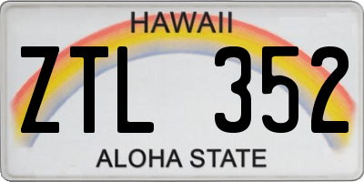 HI license plate ZTL352