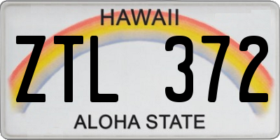 HI license plate ZTL372