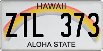 HI license plate ZTL373