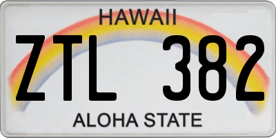 HI license plate ZTL382