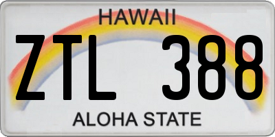 HI license plate ZTL388