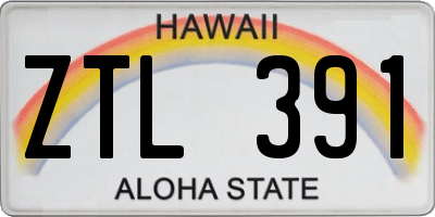 HI license plate ZTL391