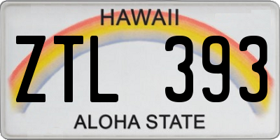 HI license plate ZTL393