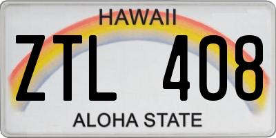 HI license plate ZTL408