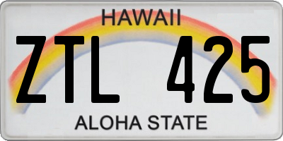 HI license plate ZTL425