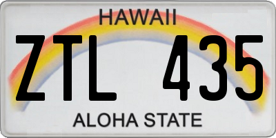 HI license plate ZTL435