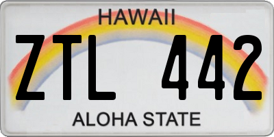 HI license plate ZTL442