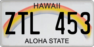 HI license plate ZTL453
