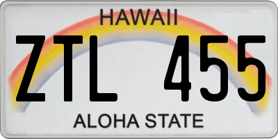 HI license plate ZTL455