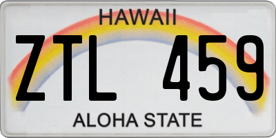 HI license plate ZTL459