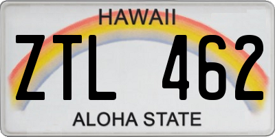 HI license plate ZTL462