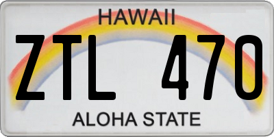 HI license plate ZTL470