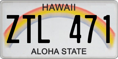 HI license plate ZTL471