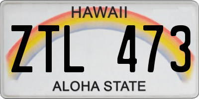HI license plate ZTL473