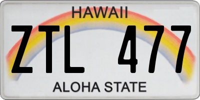 HI license plate ZTL477