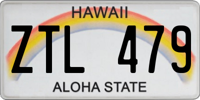 HI license plate ZTL479