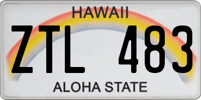 HI license plate ZTL483
