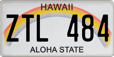 HI license plate ZTL484