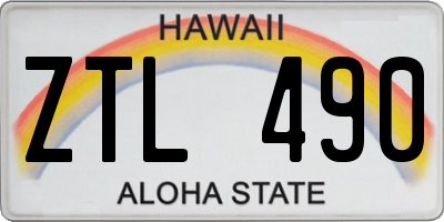 HI license plate ZTL490