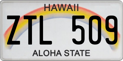 HI license plate ZTL509