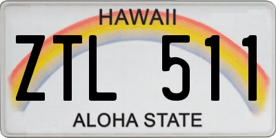 HI license plate ZTL511