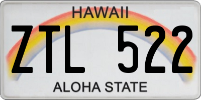 HI license plate ZTL522