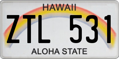 HI license plate ZTL531