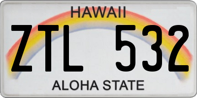 HI license plate ZTL532