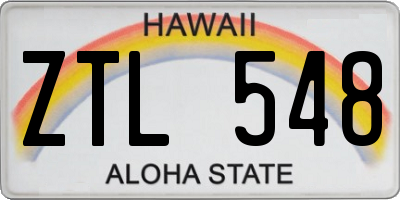 HI license plate ZTL548