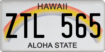 HI license plate ZTL565