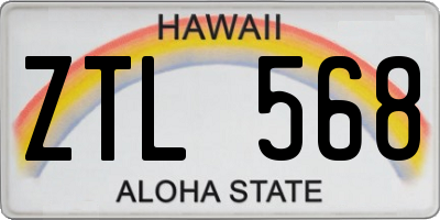 HI license plate ZTL568