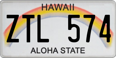 HI license plate ZTL574