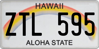 HI license plate ZTL595