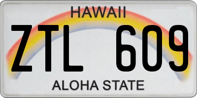 HI license plate ZTL609
