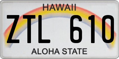 HI license plate ZTL610