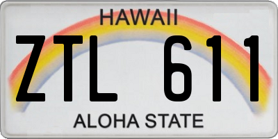 HI license plate ZTL611