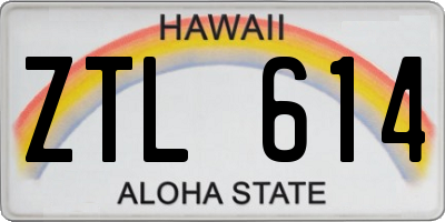 HI license plate ZTL614